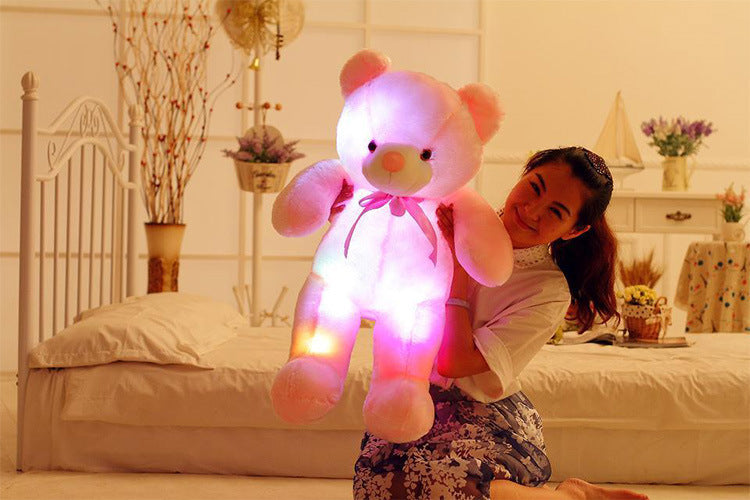 Colorful LED Teddy Bear Plush – Light-Up Plush Toy for Kids