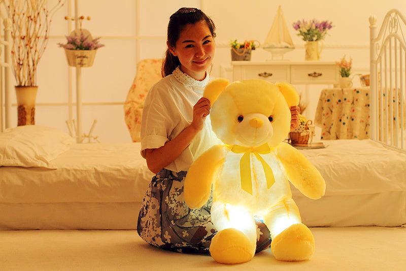 Colorful LED Teddy Bear Plush – Light-Up Plush Toy for Kids