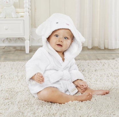 Cartoon Cute Animal Hooded Baby Bathrobe - Soft Cotton Towels for Babies