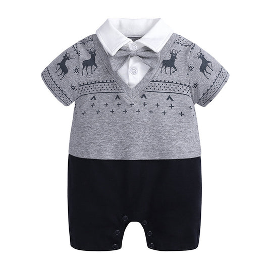 Baby Romper Gentleman Baby Jumpsuit – Stylish and Comfortable!