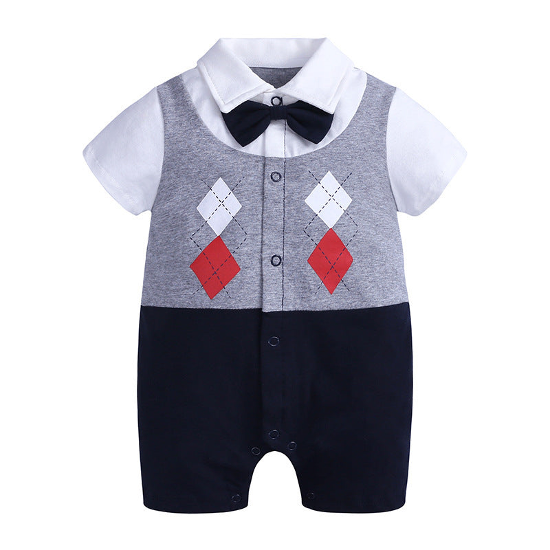 Baby Romper Gentleman Baby Jumpsuit – Stylish and Comfortable!