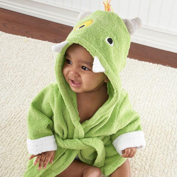 Cartoon Cute Animal Hooded Baby Bathrobe - Soft Cotton Towels for Babies