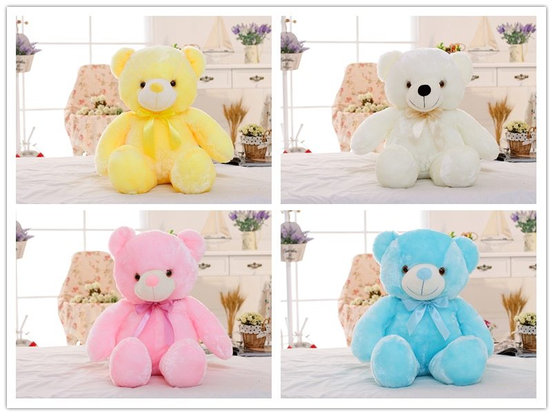 Colorful LED Teddy Bear Plush – Light-Up Plush Toy for Kids