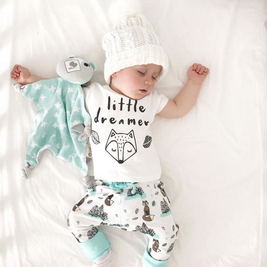 Newborn Baby Clothes Set - T-shirt & Pants for Little Boys and Girls