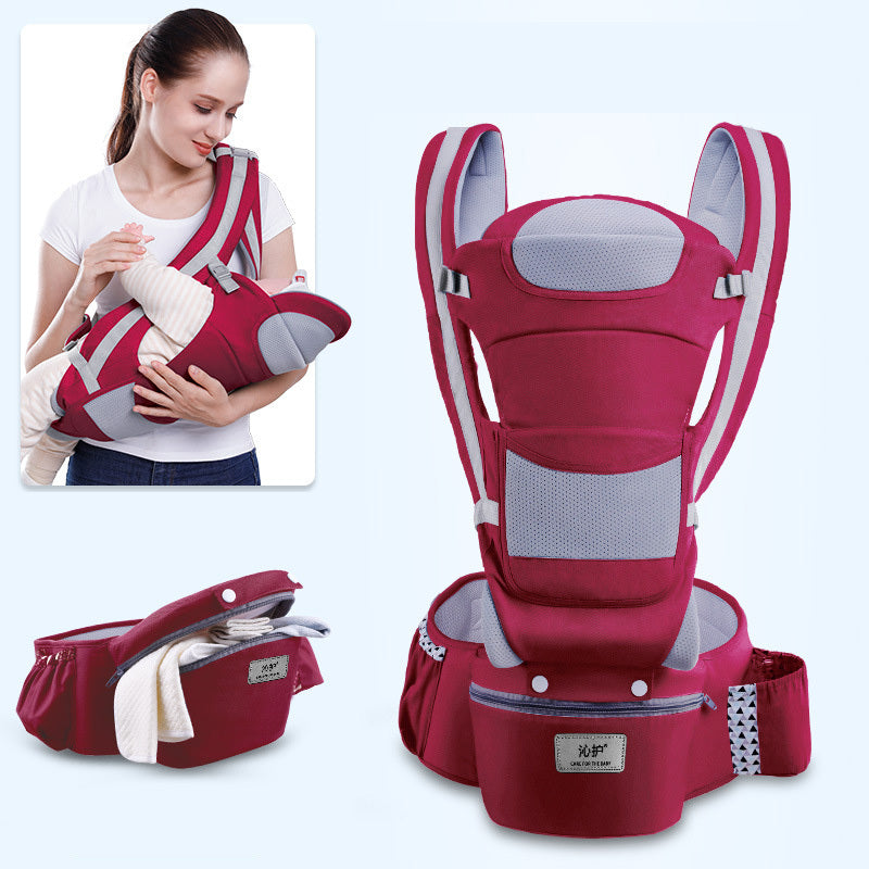 Ergonomic Baby Carrier – 3-in-1 Infant Hipseat Carrier, Front Facing Kangaroo Baby Wrap Sling