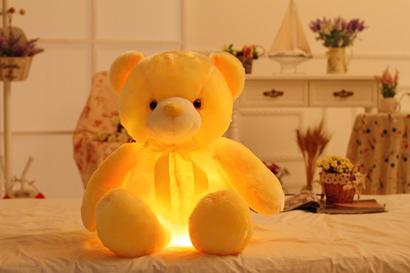 Colorful LED Teddy Bear Plush – Light-Up Plush Toy for Kids