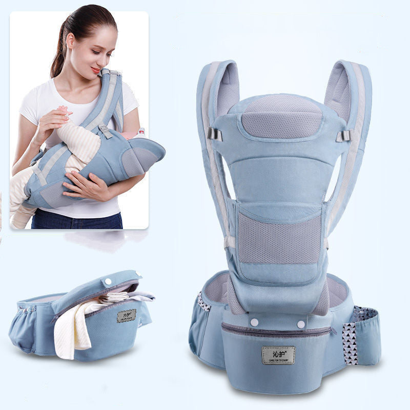 Ergonomic Baby Carrier – 3-in-1 Infant Hipseat Carrier, Front Facing Kangaroo Baby Wrap Sling