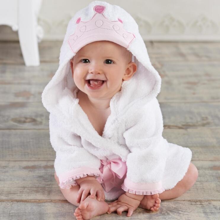 Cartoon Cute Animal Hooded Baby Bathrobe - Soft Cotton Towels for Babies