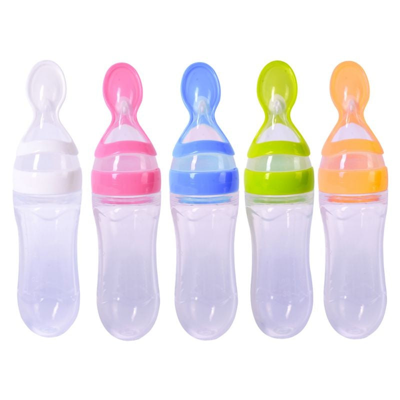 Silicone Nursing Bottle and Spoon – Smooth Feeding Transition for Your Baby