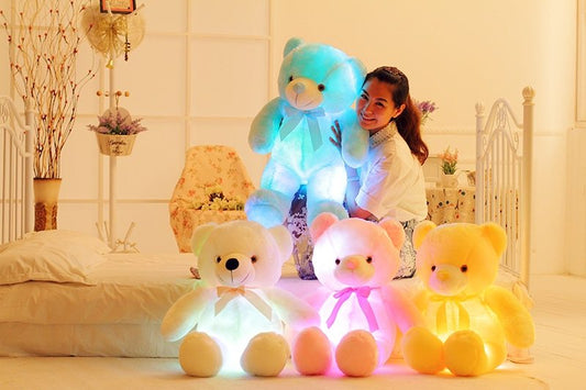 Colorful LED Teddy Bear Plush – Light-Up Plush Toy for Kids