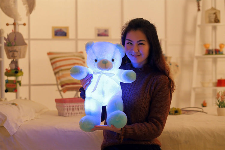 Colorful LED Teddy Bear Plush – Light-Up Plush Toy for Kids