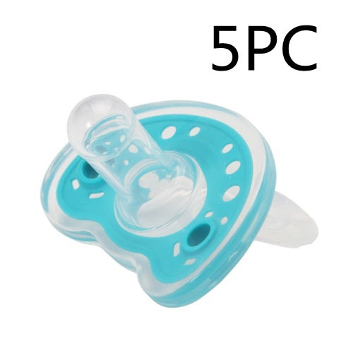 Soft Liquid Silicone Pacifier for Babies - BPA-Free, Two-Color Design, Newborn Comfort Soother