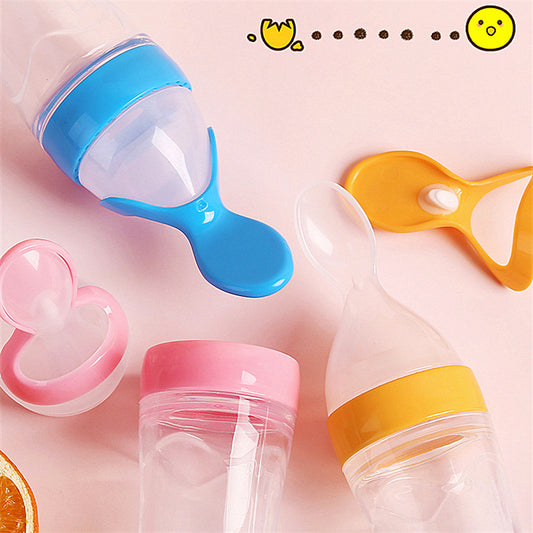 Silicone Nursing Bottle and Spoon – Smooth Feeding Transition for Your Baby