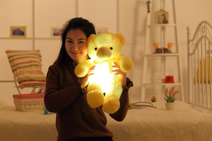 Colorful LED Teddy Bear Plush – Light-Up Plush Toy for Kids