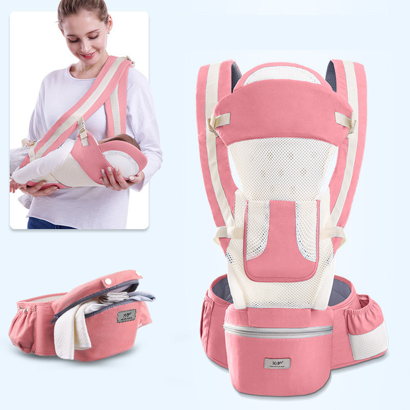 Ergonomic Baby Carrier – 3-in-1 Infant Hipseat Carrier, Front Facing Kangaroo Baby Wrap Sling