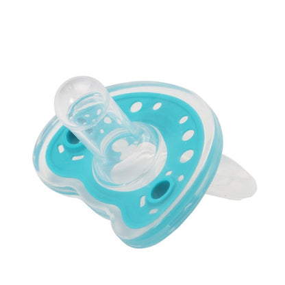 Soft Liquid Silicone Pacifier for Babies - BPA-Free, Two-Color Design, Newborn Comfort Soother