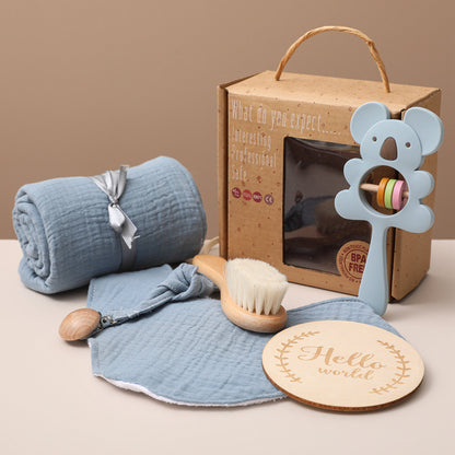 Bopoobo 1Set Baby Bath Toys & Swaddle Wrap – Baby Milestone Set